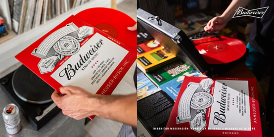 Budweiser celebra el mes de la música con vinilos sustentables