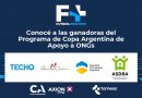 Torneos anunció las organizaciones ganadoras del Concurso Copa Argentina de apoyo a ONGs